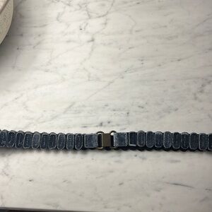 Anthropologie Blue Velvet Stretch Belt